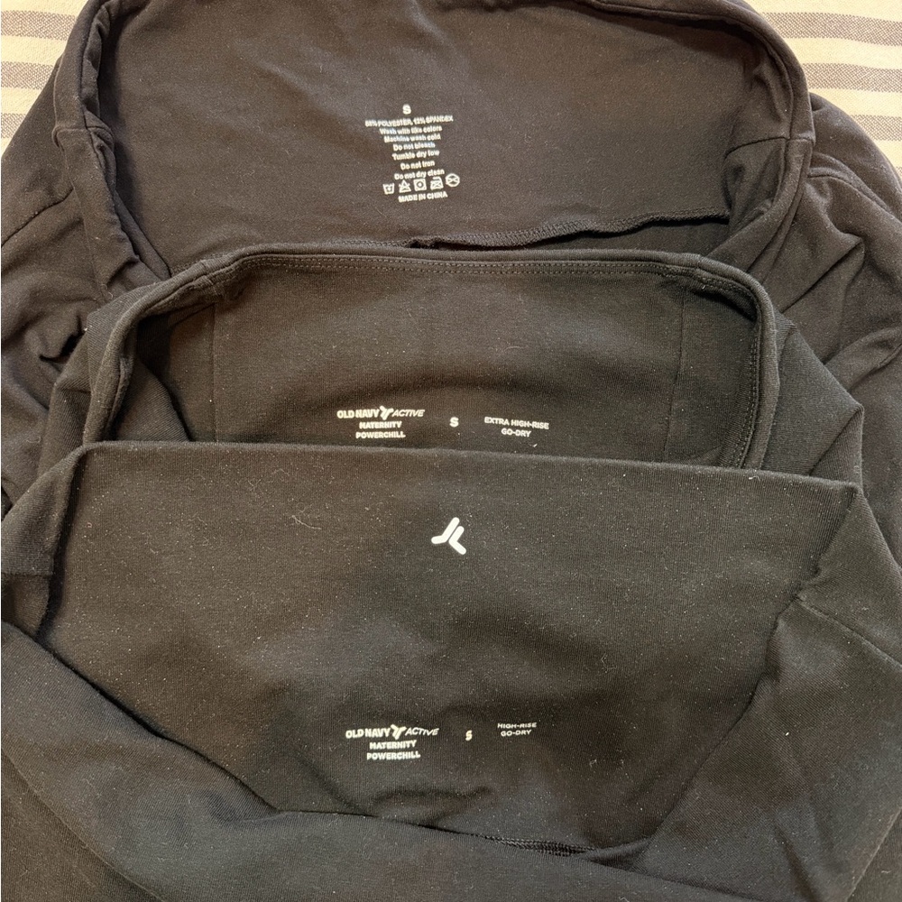 Set of 3 Small Black Maternity Pants